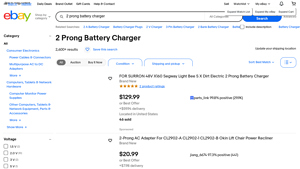 Battery - 2 Prong Battery Charger