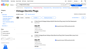 eBay - Vintage Electric Plugs
