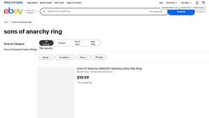 Sons of Anarchy - Rings for Sale