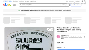 Vintage Creative Urethanes - Coal Mining Sticker Decal