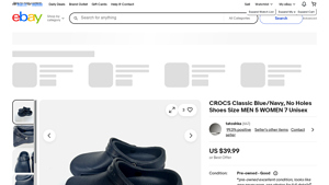 CROCS - Classic Blue/Navy No Holes Shoes