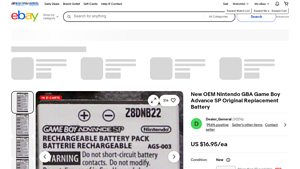 OEM Nintendo GBA Replacement Battery