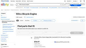 eBay - 100cc Bicycle Engine Kits
