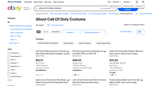 eBay - Ghost Call of Duty Costume