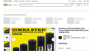 SIMBA STEEL - Hardware Cloth 16 GA Black Vinyl Coated Welded Wire Mesh