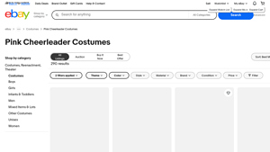 eBay - Pink Cheerleader Costumes