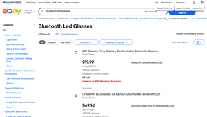 Bluetooth LED Glasses - Customizable & Connected
