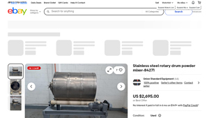 Stainless Steel - Rotary Drum Powder Mixer