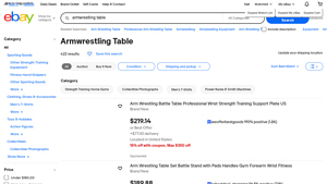 Arm Wrestling Table Set - Pro Arm Wrestling Table