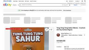 Tung Tung Tung - Custom Art Toy Action Figure