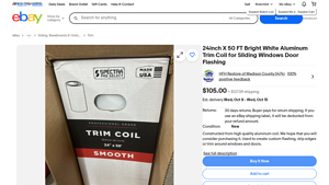 Spectra Metals - Bright White Aluminum Trim Coil