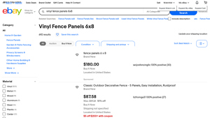 Vinyl Fence Panels - Various Styles and Colors
