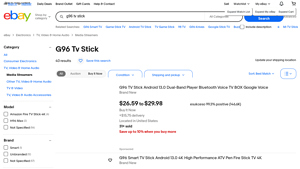 G96 - 4K Android TV Stick