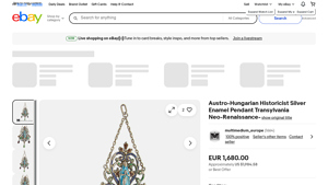 Austro-Hungarian Silver Enamel Pendant - Historicist Jewelry