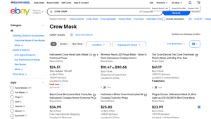 eBay - Crow Masks