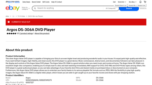 Argos - DS-306A DVD Player
