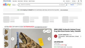WWII USMC Helmet Cover - Frog Skin Duck Hunter