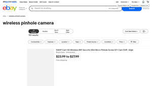 eBay - Wireless Pinhole Cameras