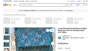 Emerald Green - 4-way Stretch Mesh Lace Trim