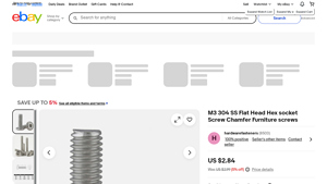 M3 - 304 SS Flat Head Hex Socket Screws