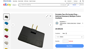 Portable Two-Pin Socket Plug - New Standard Socket