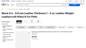 eBay - Black Leather Hides