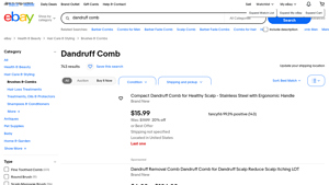 eBay - Dandruff Comb Options