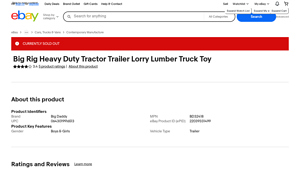 Big Daddy - Big Rig Heavy Duty Tractor Trailer Lorry Toy