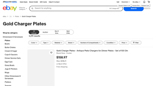 eBay - Gold Charger Plates