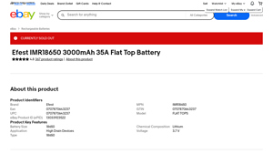 Efest - IMR18650 Battery