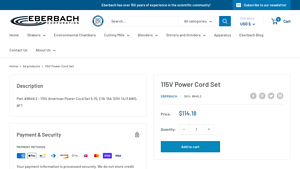 Eberbach - 115V Power Cord Set