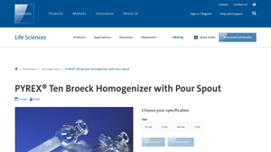 Corning - PYREX® Ten Broeck Homogenizer