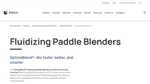 Eirich - OptimaBlend® Fluidizing Paddle Blender