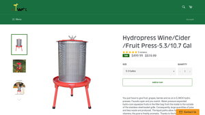 EJWOX - Hydropress Wine/Cider/Fruit Press
