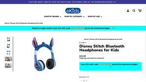 Disney - Stitch Bluetooth Headphones for Kids