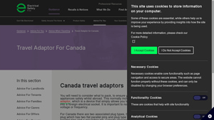 Electrical Safety First - Travel Adaptor for Canada