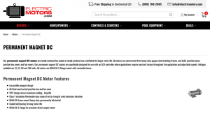 Electric Motors - Permanent Magnet DC Motors