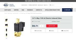 Electric Solenoid Valves - 231Y-6-110VAC