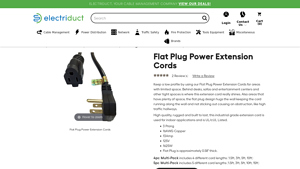 Electriduct - Flat Plug Power Extension Cords