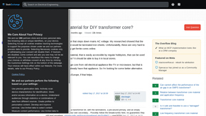 DIY Transformer Core - Best Materials