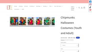 Eleven Thirteen Ent - Chipmunks Halloween Costumes