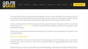 Elite Sales Inc - Aircraft Cable