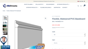 Elite Trimworks - Flexible Waterproof PVC Baseboard