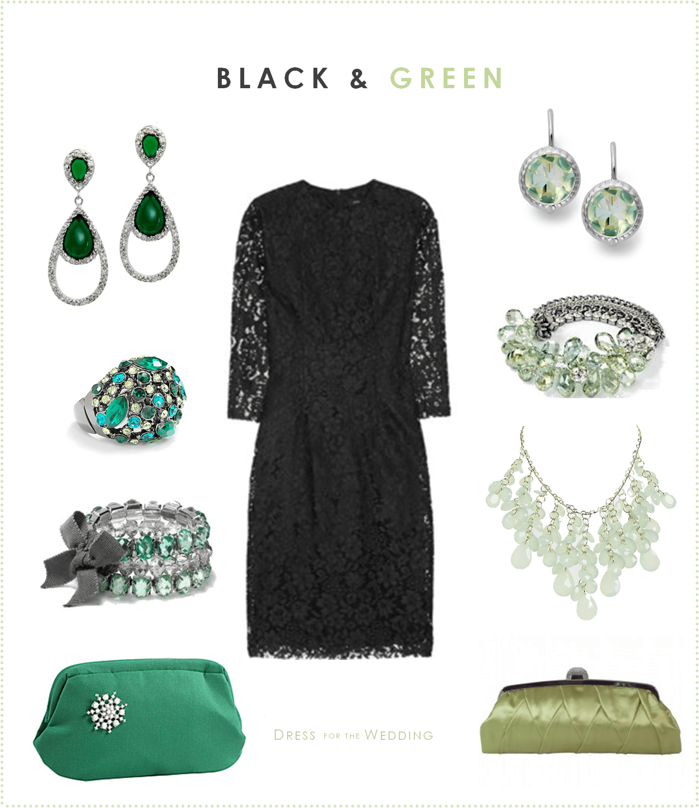 An application scenario or product detail of emerald green and black lace - Image 10