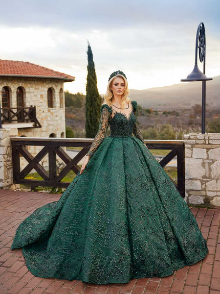 An application scenario or product detail of emerald green and black lace renaissance long sleeve top amazon - Image 16