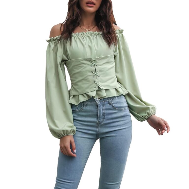 Featured image for the emerald green and black lace renaissance long sleeve top amazon guide