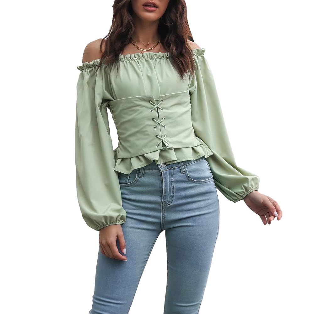Featured image for the emerald green and black lace renaissance long sleeve top amazon guide