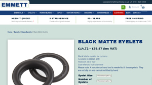 Emmett Machinery - Black Matte Eyelets