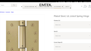 Emtek - Plated Steel Hinges