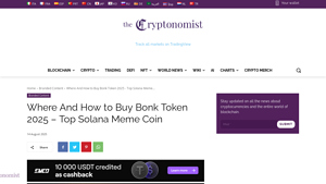 Screenshot of Where And How to Buy Bonk Token 2025 - Top Solana Meme Coin